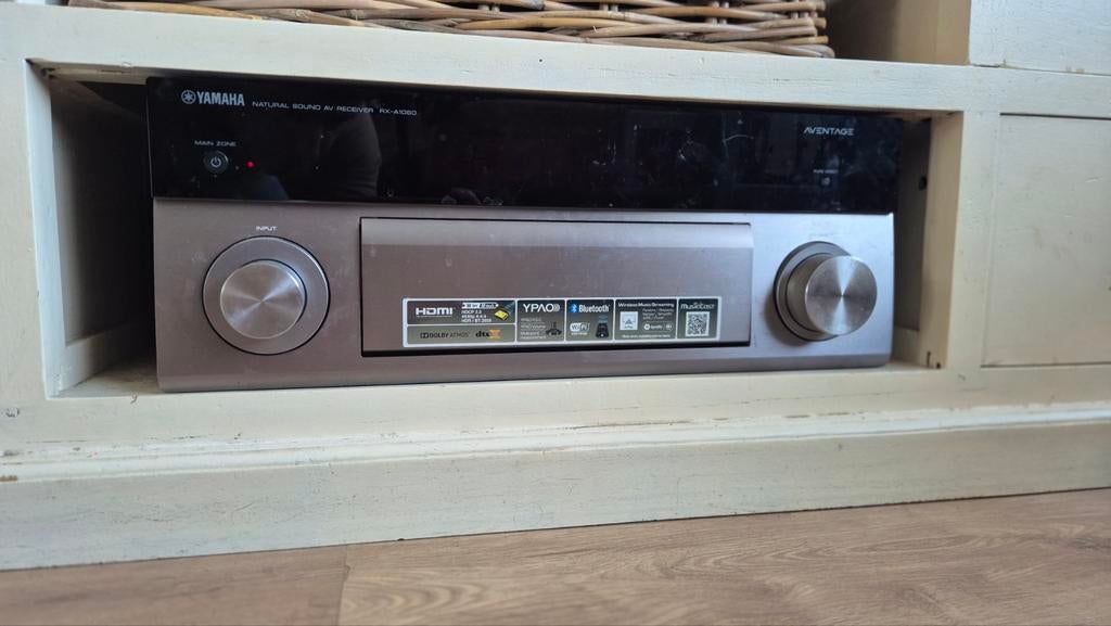 Yamaha RX-A1016 AV Receiver met 5 HECO speakers + subwoofer, Gebruikt, Yamaha, Ophalen of Verzenden, 120 watt of meer