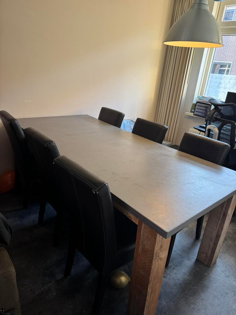 Eettafel 6 personen, Huis en Inrichting, Complete eetkamers, Ophalen of Verzenden, Gebruikt, 6 tot 8 stoelen