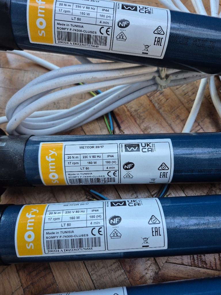 somfy meteor 20 17 lt50 20nm, Ophalen, Overige kleuren, 200 cm of meer, Nieuw