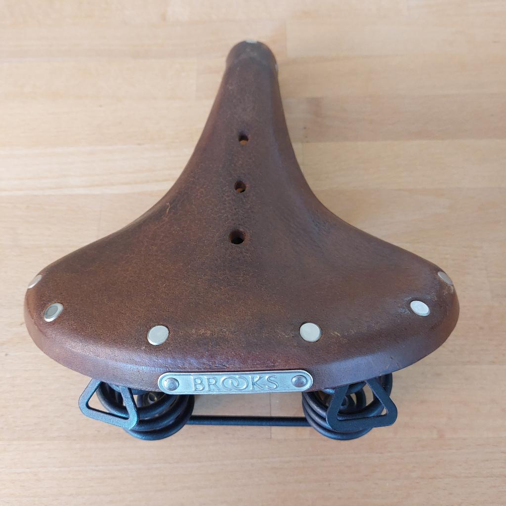 Leren fietszadel, Brooks B 67, Fietsen en Brommers, Fietsonderdelen, Gebruikt, Leer, Ophalen of Verzenden, Brooks