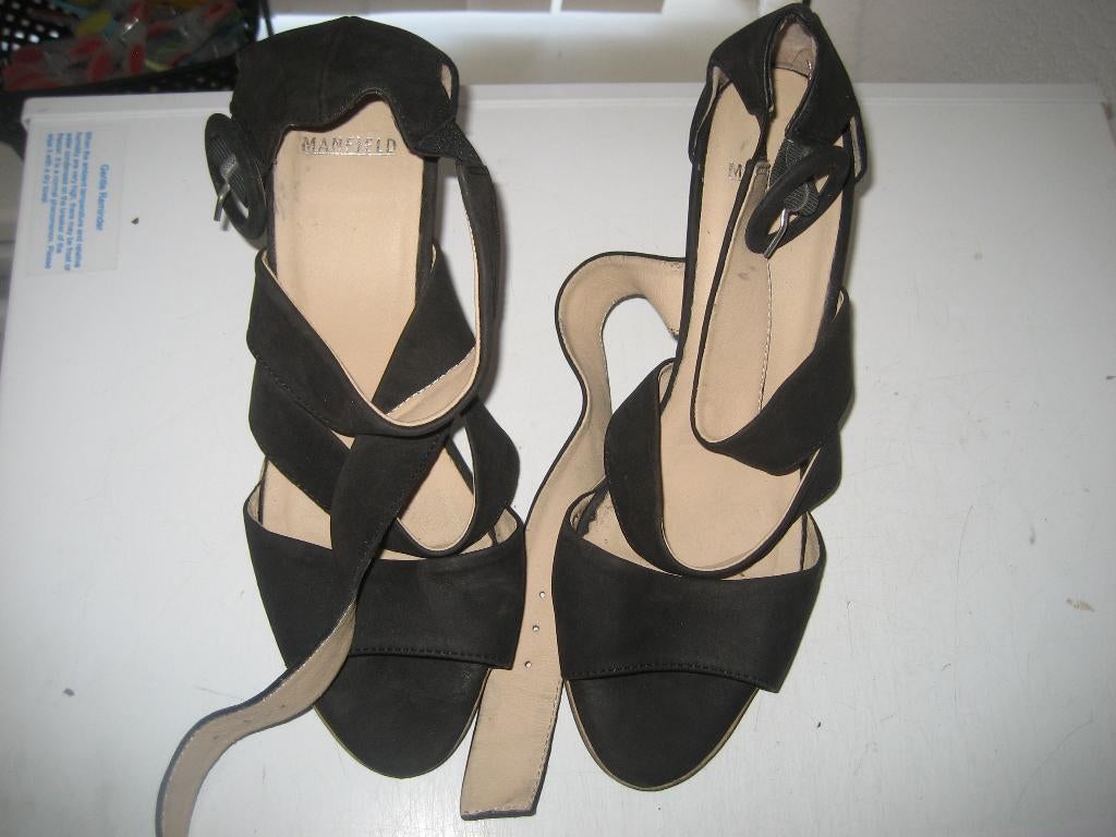 manfield schoenen  maat 38, Zwart, Ophalen of Verzenden, Schoenen met hoge hakken, Manfield