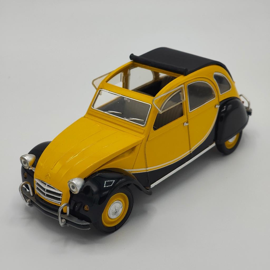 Solido Prestige 2CV Charleston Geel Zwart, Ophalen of Verzenden, Zo goed als nieuw, Auto, Solido