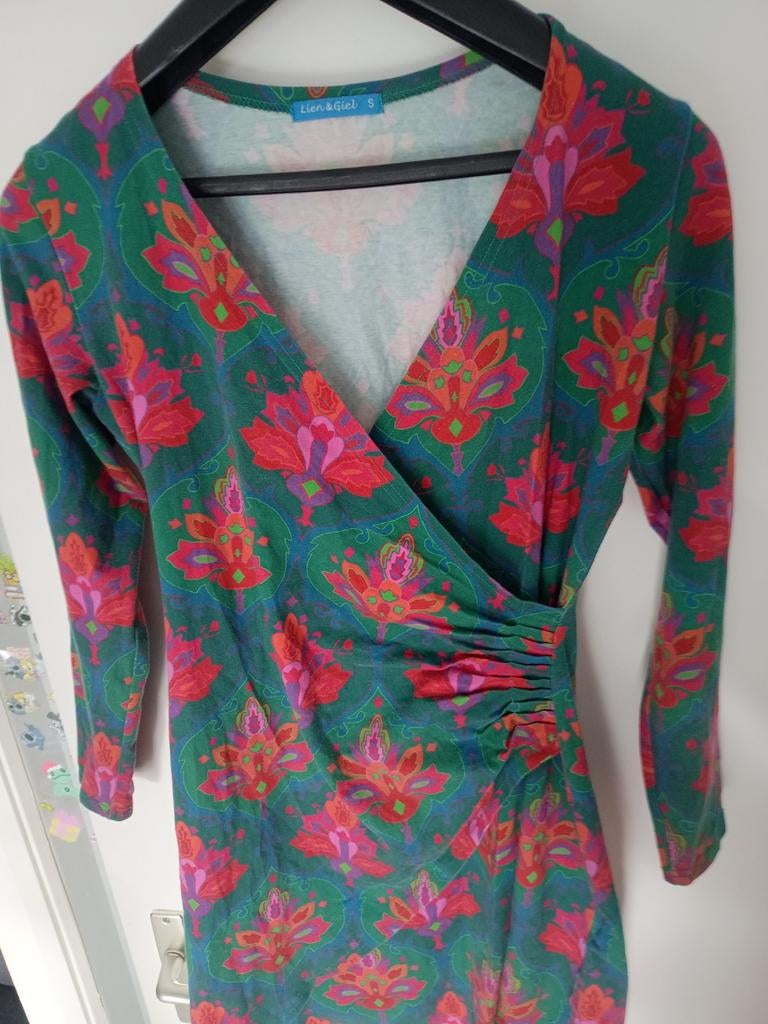 Jurk maat S lien en giel, Ophalen of Verzenden, Zo goed als nieuw, Maat 38/40 (M)