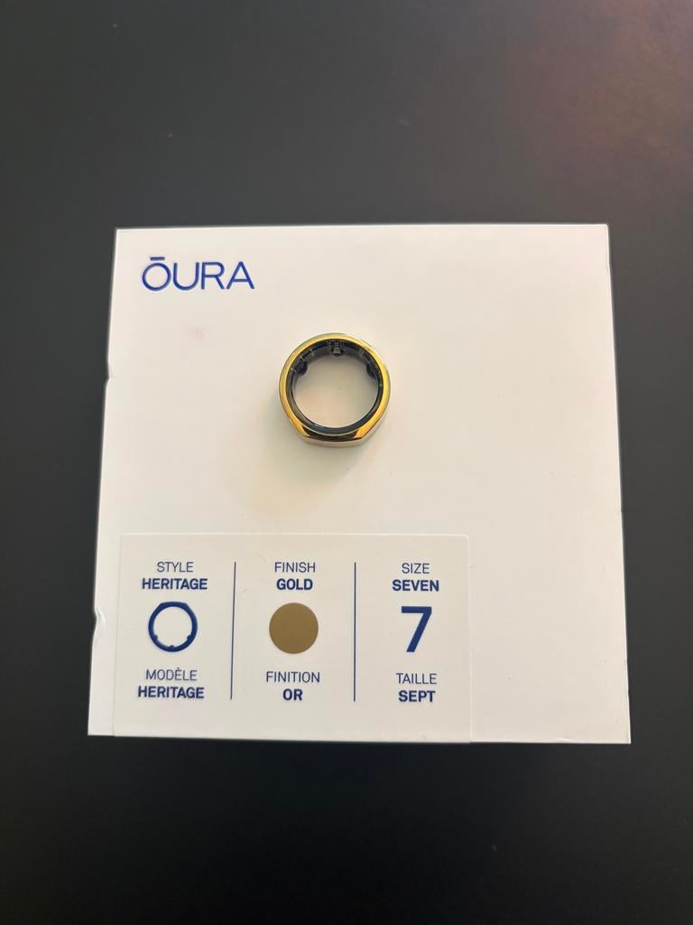 Oura Ring Gen 3 Gold Maat 7, Overige materialen, Ophalen of Verzenden, Zo goed als nieuw, 17 tot 18
