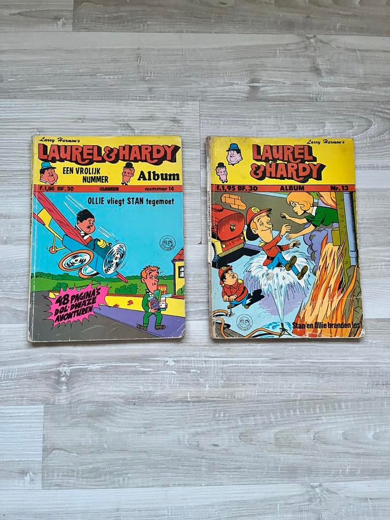 Laurel & Hardy stripboeken nummers 13 en 14, Boeken, Stripboeken, Gelezen, Meerdere stripboeken, Ophalen of Verzenden