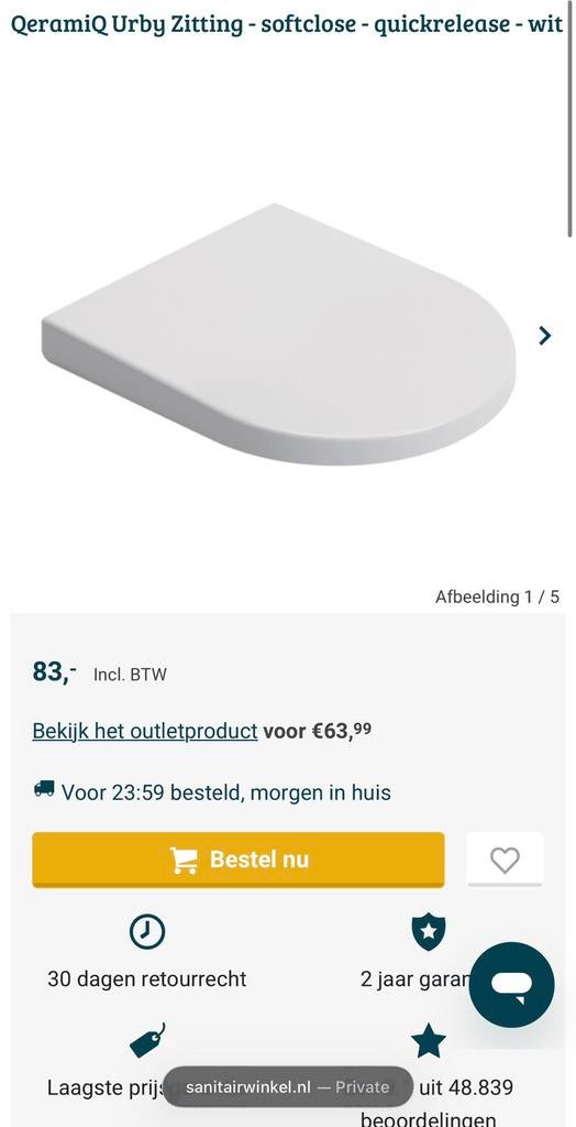 2 x Wc bril (nieuw!), Ophalen, Nieuw, Toilet