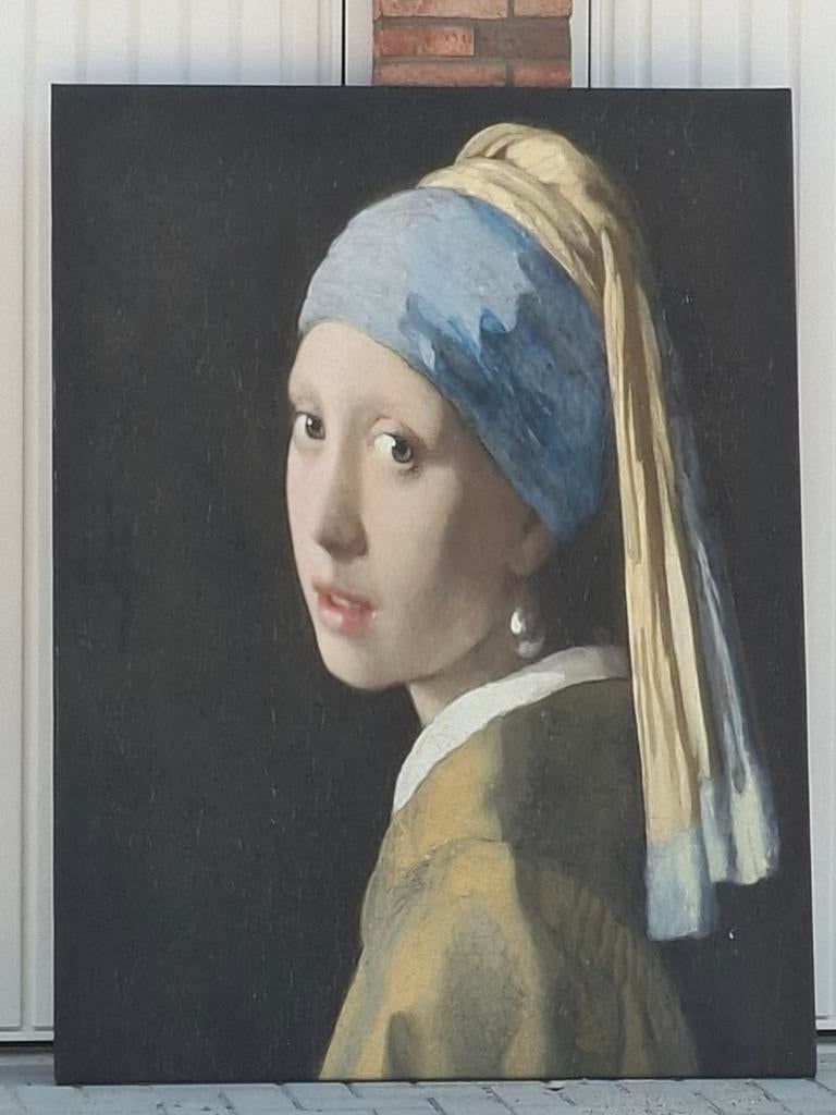 Het Meisje met de Parel - Groot Schilderij, Ophalen of Verzenden