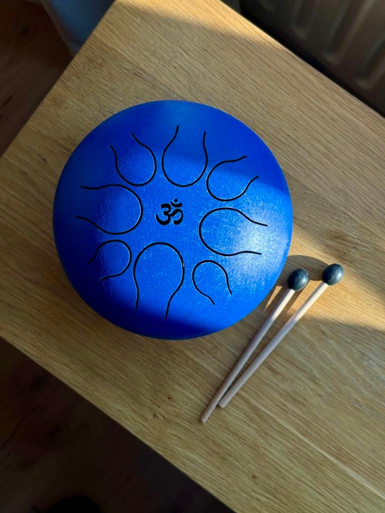 Blauwe Steel / Tongue Drum uit Sri Lanka (7inch), Ophalen of Verzenden, Zo goed als nieuw, Trommel