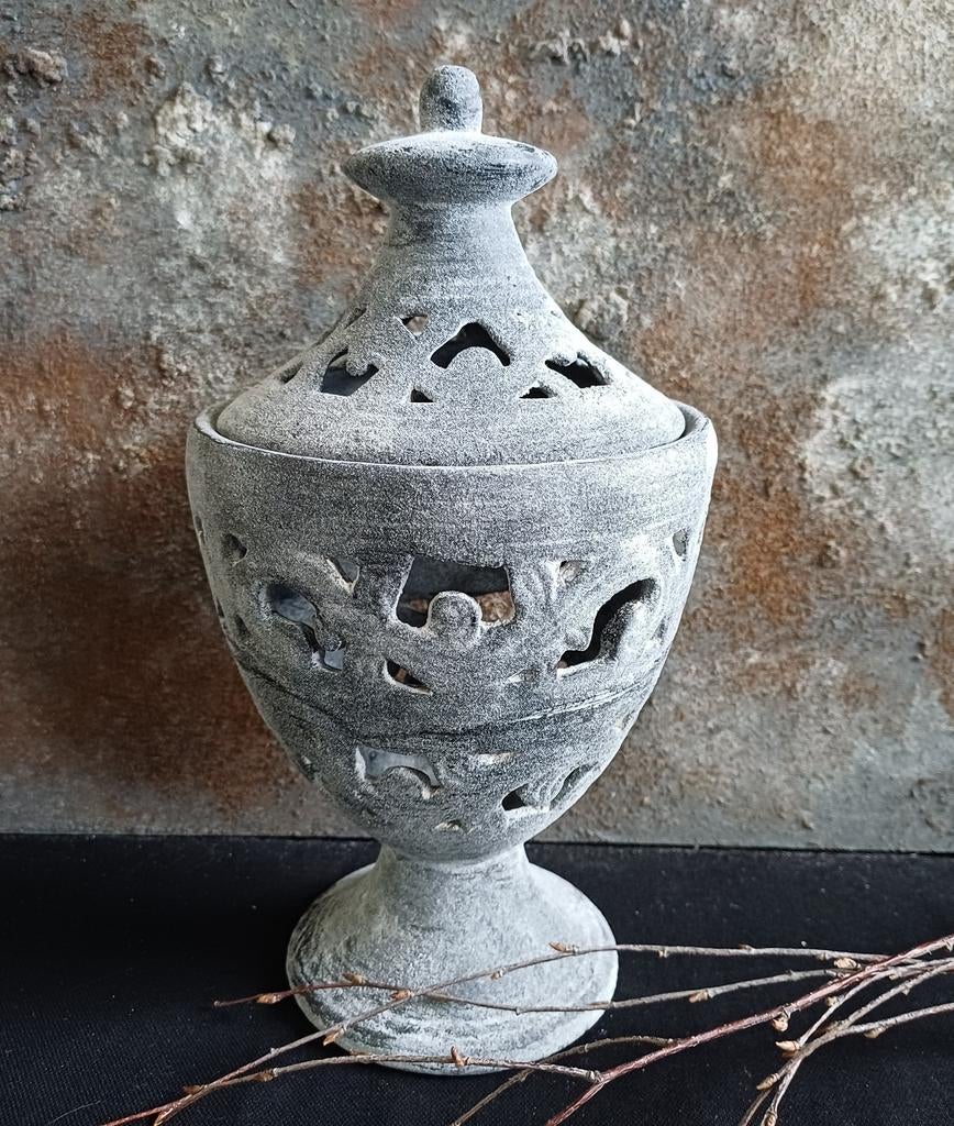 Windlicht landelijke stijl, Ophalen of Verzenden, Zo goed als nieuw, Hout, 25 tot 50 cm