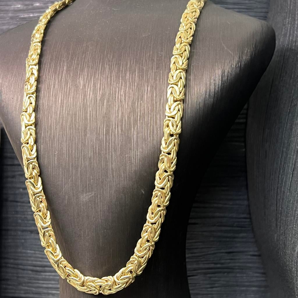 14 karaat gouden ketting prachtig schakel italy, Ophalen of Verzenden, Nieuw, Goud