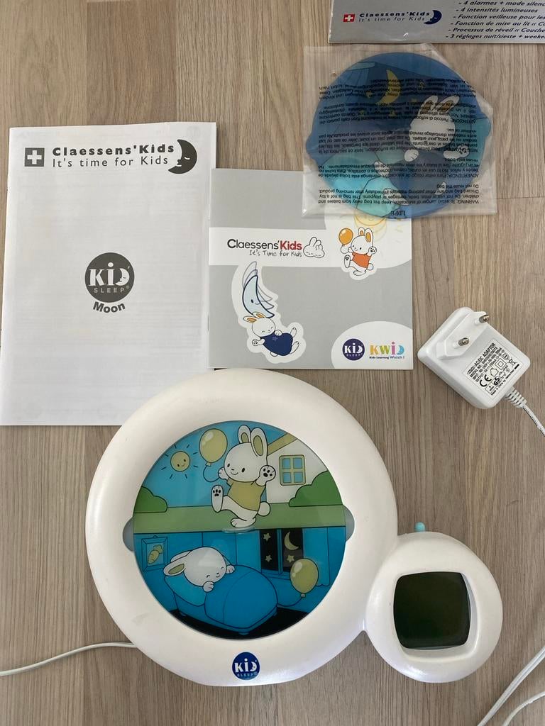 KidSleep Moon Wit/Blauw Slaaptrainer en Kinderwekker, Ophalen of Verzenden, Gebruikt