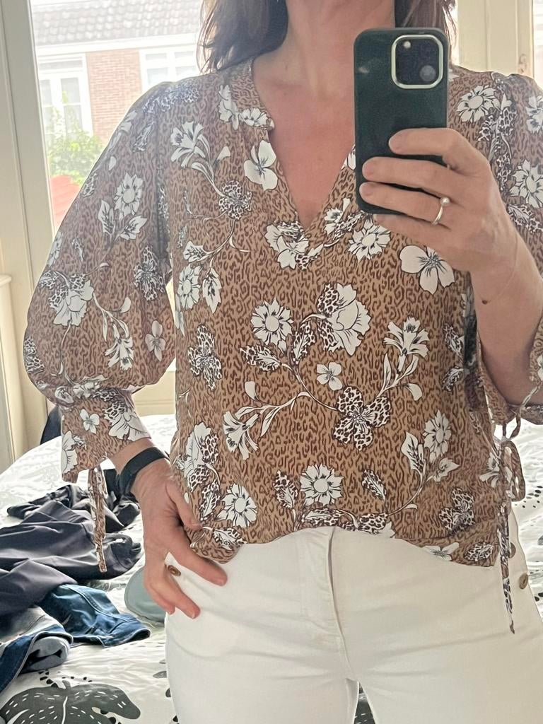 Zachte blouse Studio Anneloes, maat m, geen travel, Ophalen of Verzenden, Gedragen, Maat 38/40 (M), Beige