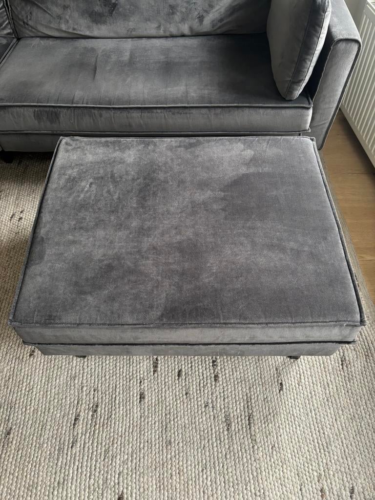 Sissy Boy bank+poef, Amsterdam Velvet 4-zits Juke Antraciet, Ophalen, Gebruikt, Overige materialen