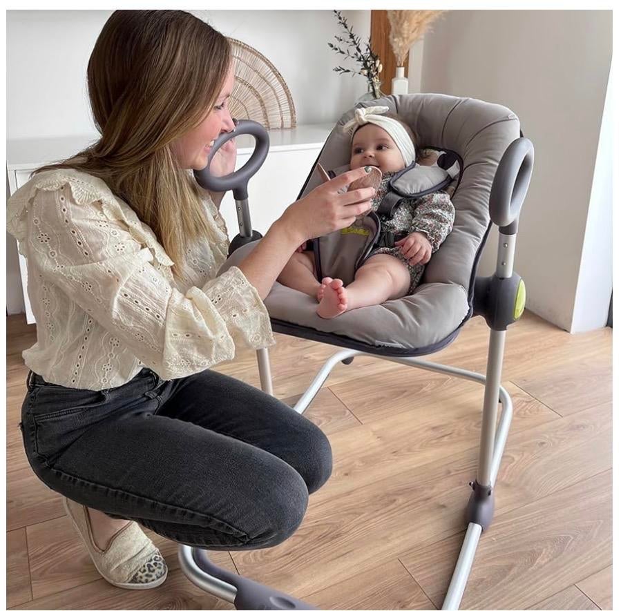 Béaba Up & Down Wipstoel - In hoogte verstelbaar - Grijs, Kinderen en Baby's, Wipstoeltjes, Overige merken, Wipstoel, Ophalen of Verzenden
