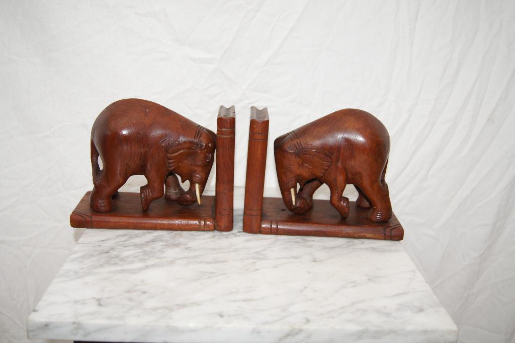 Olifant / Eenden boeken steunen, Ophalen of Verzenden, Hout