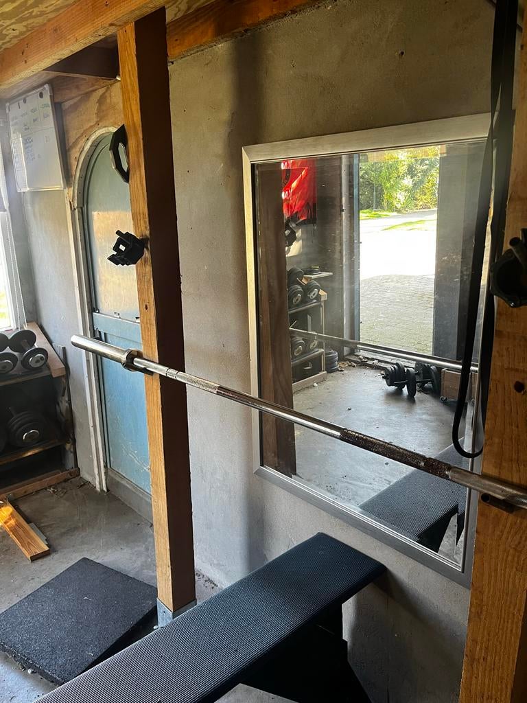 Complete Home Gym Set: Halters, Gewichten, Bankje & Rek, Ophalen, Gebruikt, Armen, Halterstangen
