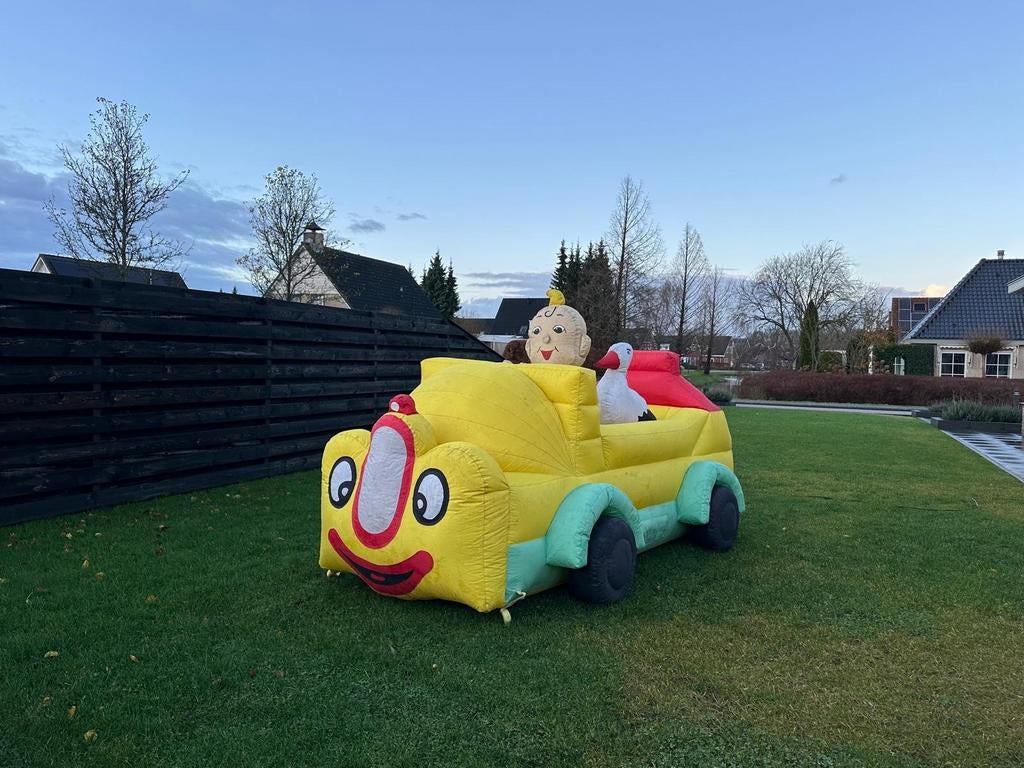 Opblaas geboorte baby met ooievaar, Ophalen of Verzenden