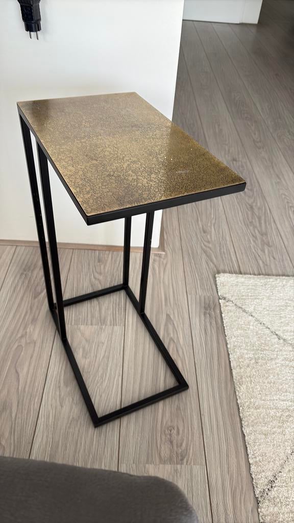 bij zet tafeltje, Minder dan 55 cm, Metaal of Aluminium, Zo goed als nieuw, Ophalen