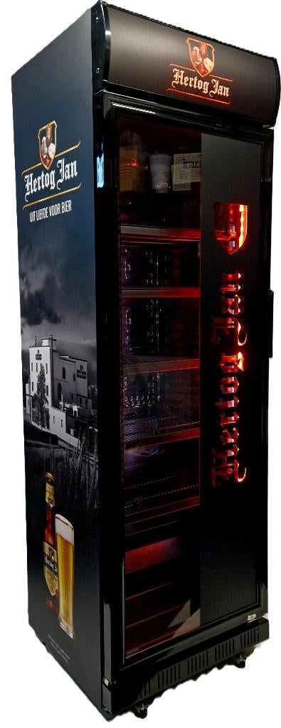 Hertog Jan ''BlackLine'' bier koelkast ''De Kornschuur, Witgoed en Apparatuur, Koelkasten en IJskasten, Nieuw, Zonder vriesvak