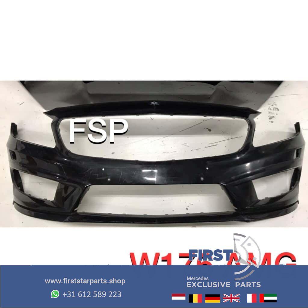 W176 AMG Voorbumper Mercedes A Klasse 2013-2018 zwart koplam, Gebruikt, -, Voor, -