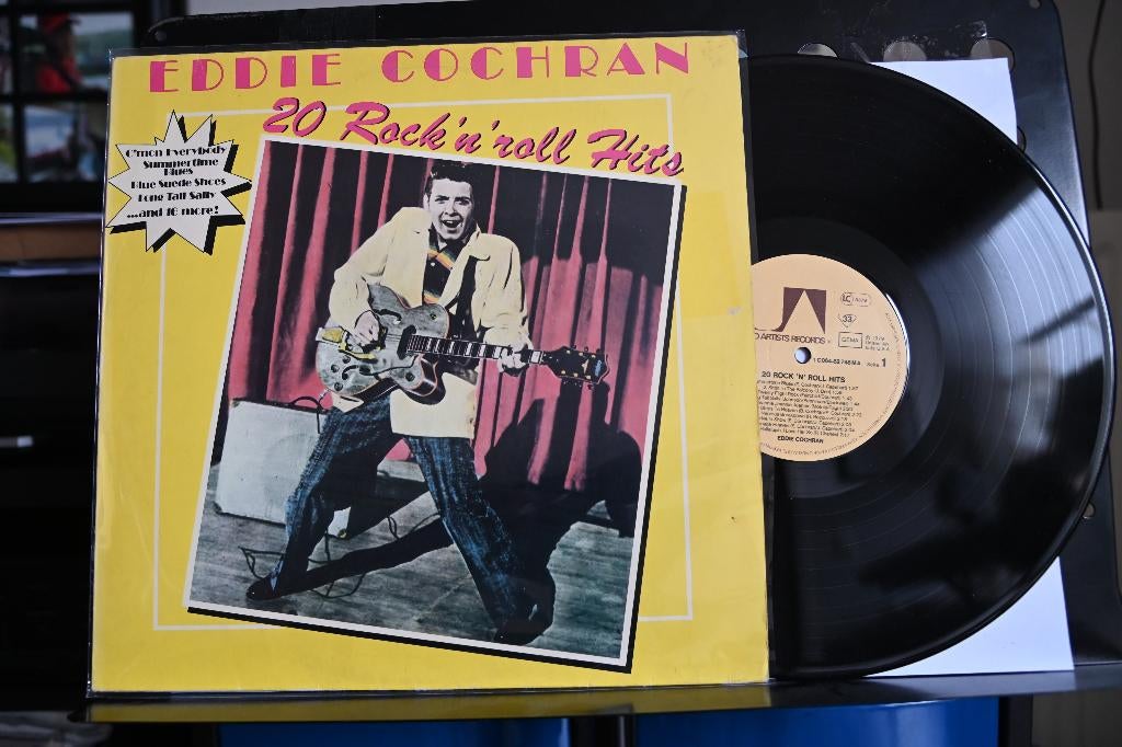 LP 1979 Eddie Cochran - 20 Rock 'n' Roll Hits, Ophalen of Verzenden, Zo goed als nieuw, 12 inch, Rock-'n-Roll