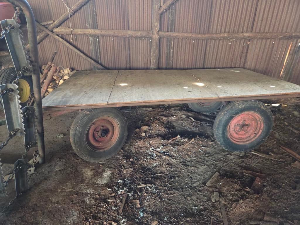 Platte wagen landbouw wagen, Zakelijke goederen, Agrarisch | Werktuigen, Ophalen, Transport