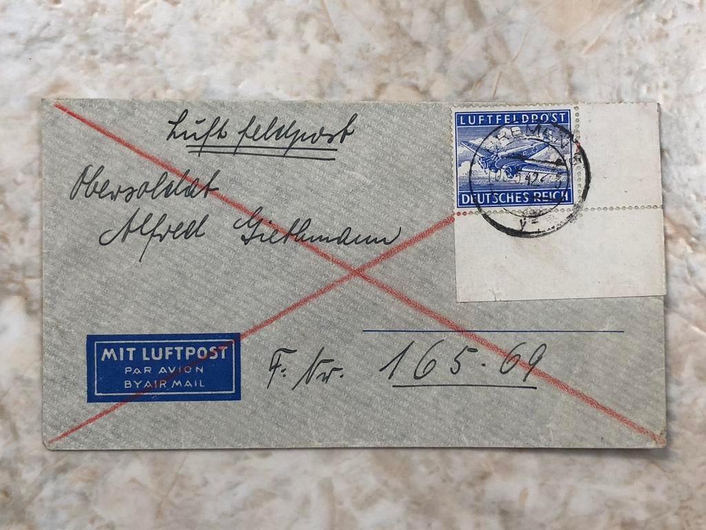 Duitse Luftfeldpost, zonder inhoud, gestempeld Bremen., Verzenden, Envelop