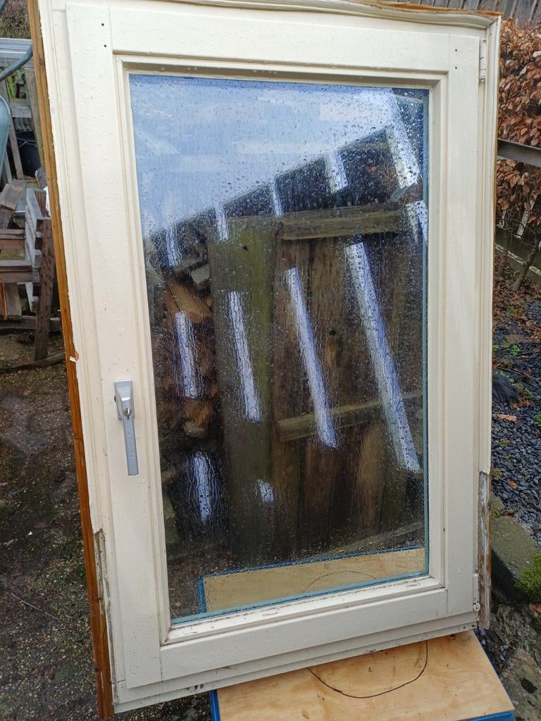 Meranti draaikiepraam met thermopane glas, Ophalen of Verzenden