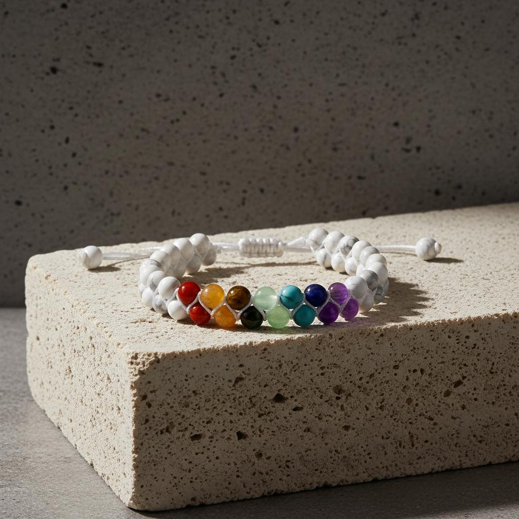 Armband met edelsteen kralen wit, Overige materialen, Wit, Nieuw, Ophalen of Verzenden