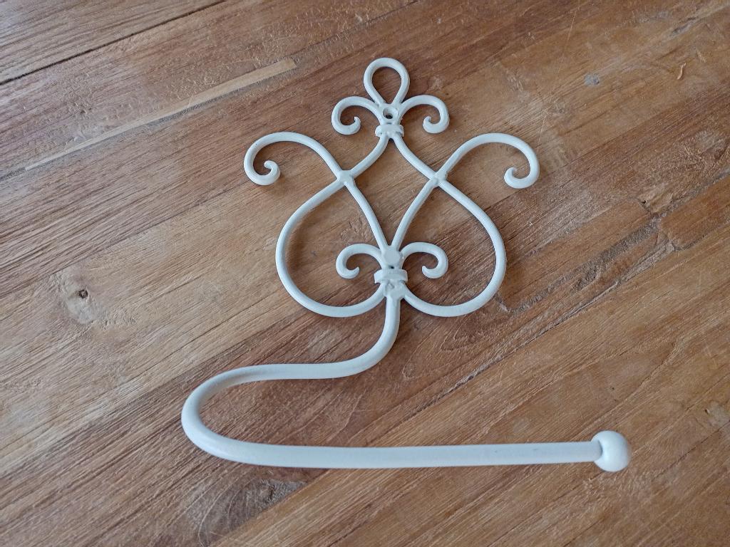 w.c. rolhouder Clayre &Eef wit metaal, Ophalen of Verzenden, Gebruikt, Wit