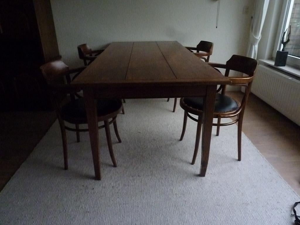 Eethoek, Huis en Inrichting, Tafels | Eettafels, Ophalen, Gebruikt, Eikenhout, 200 cm of meer