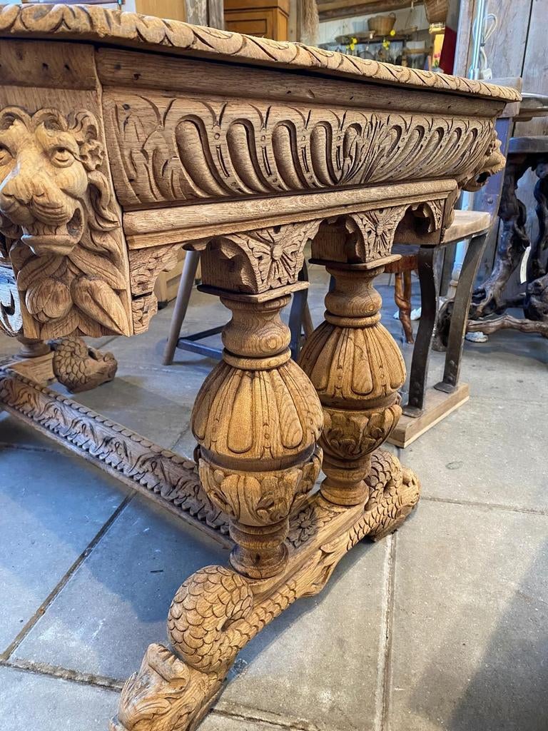 Antieke Franse tafel eettafel sidetable, Ophalen