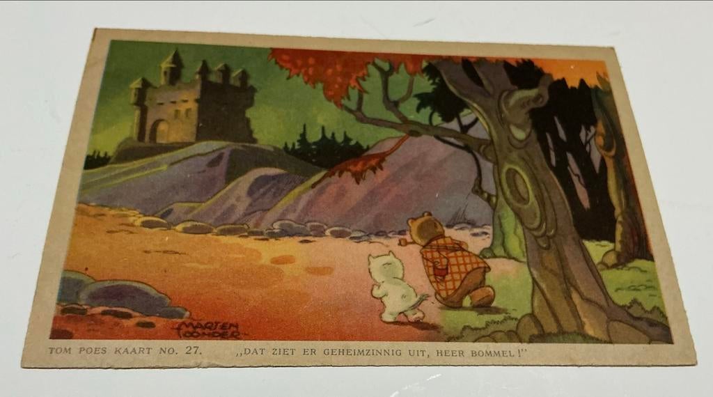 Oude Tom Poes Kaart - "De Drakenburcht", Verzamelen, Ansichtkaarten | Themakaarten, Verzenden, 1940 tot 1960, Ongelopen, Cultuur en Media