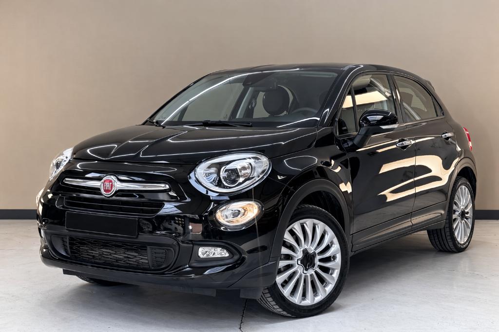 Fiat 500X 1.4 MultiAir Lounge Automaat CarPlay Camera Keyles, Auto's, Fiat, 4 cilinders, Zwart, 1200 kg, 1368 cc