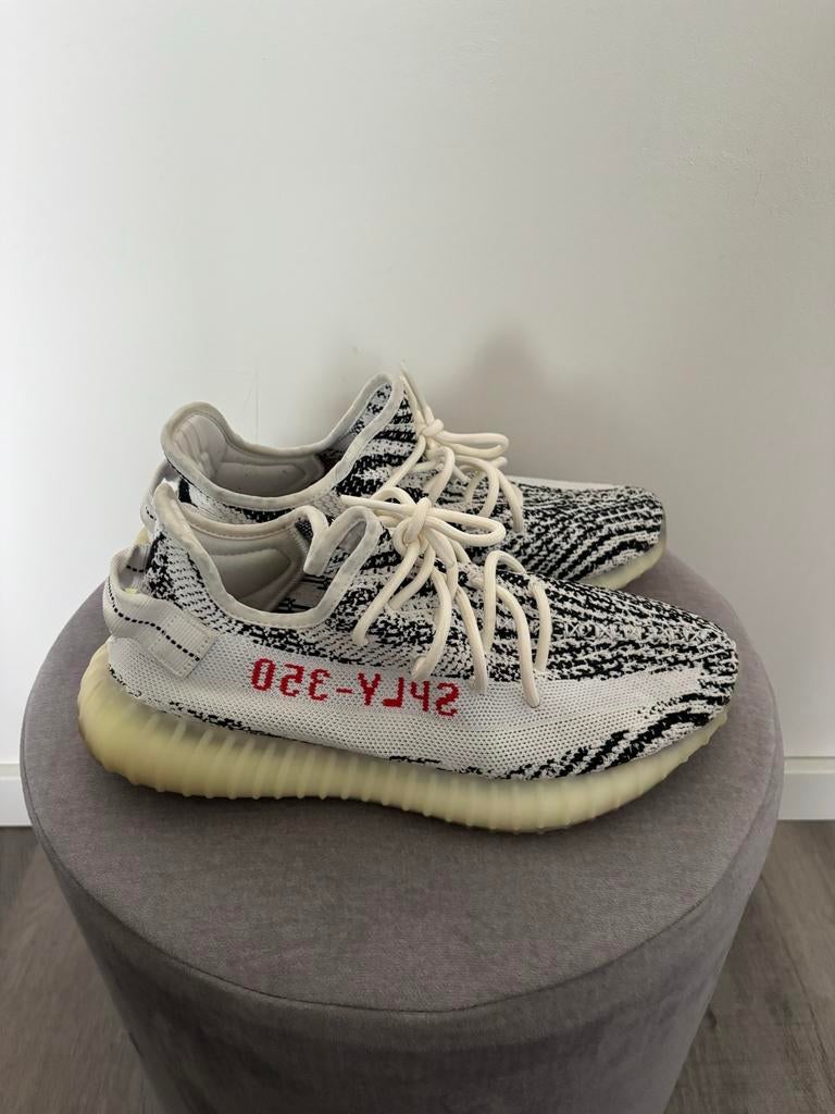 Yeezy Boost 350 V2 OG - US8.5-UK8-EU42, Wit, Ophalen of Verzenden, Sneakers of Gympen, Zo goed als nieuw