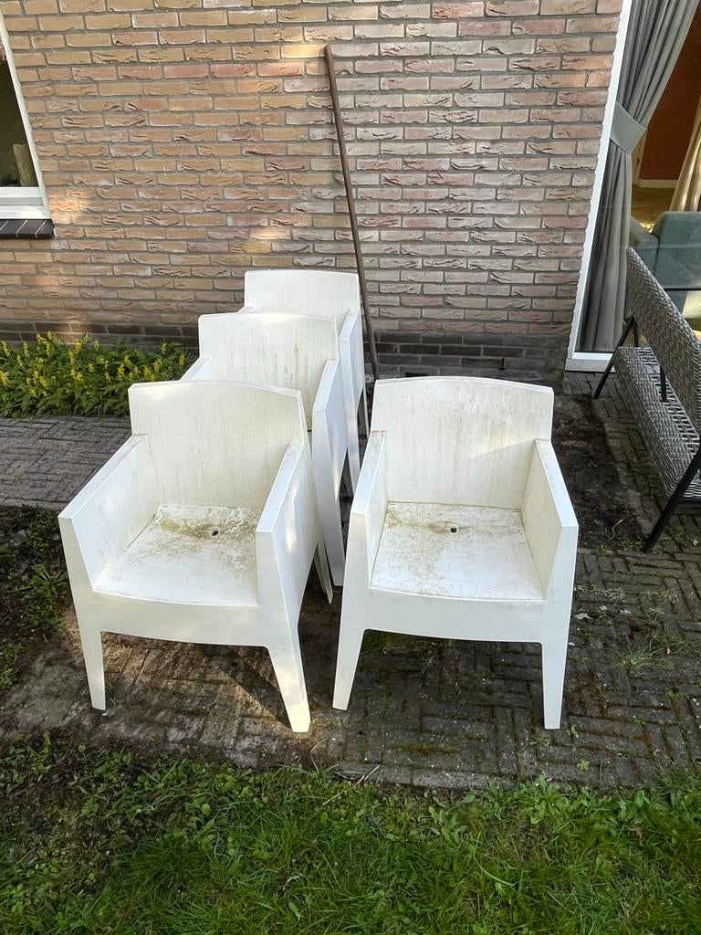 4x design stoel Toy Driade Philippe Starck, Ophalen, Gebruikt, Kunststof, Stapelbaar