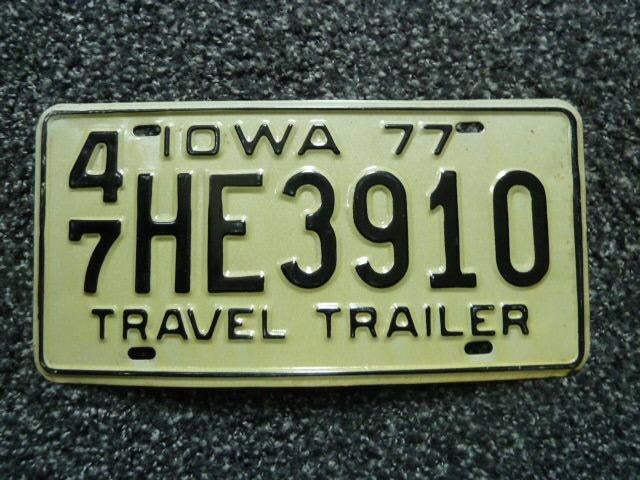 Kentekenplaat licenseplate Iowa 1977 USA, Verzenden, Gebruikt, Auto's
