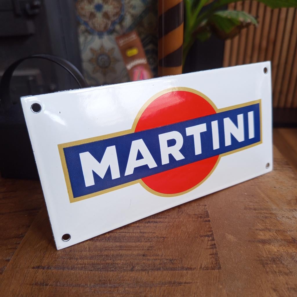 Emaille Schild MARTINI Reclamebord Vintage James Bond 007"", Verzenden, Gebruikt, Reclamebord