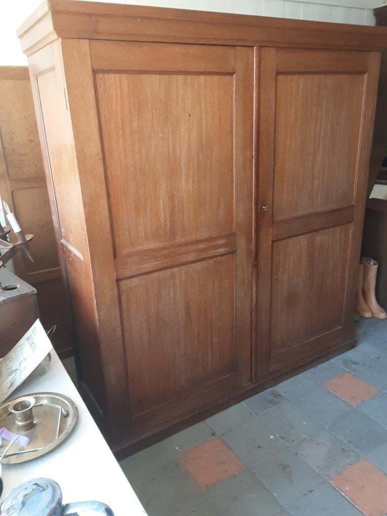 Antiek eiken kast kledingkast DEMONTABEL, Antiek en Kunst, Ophalen