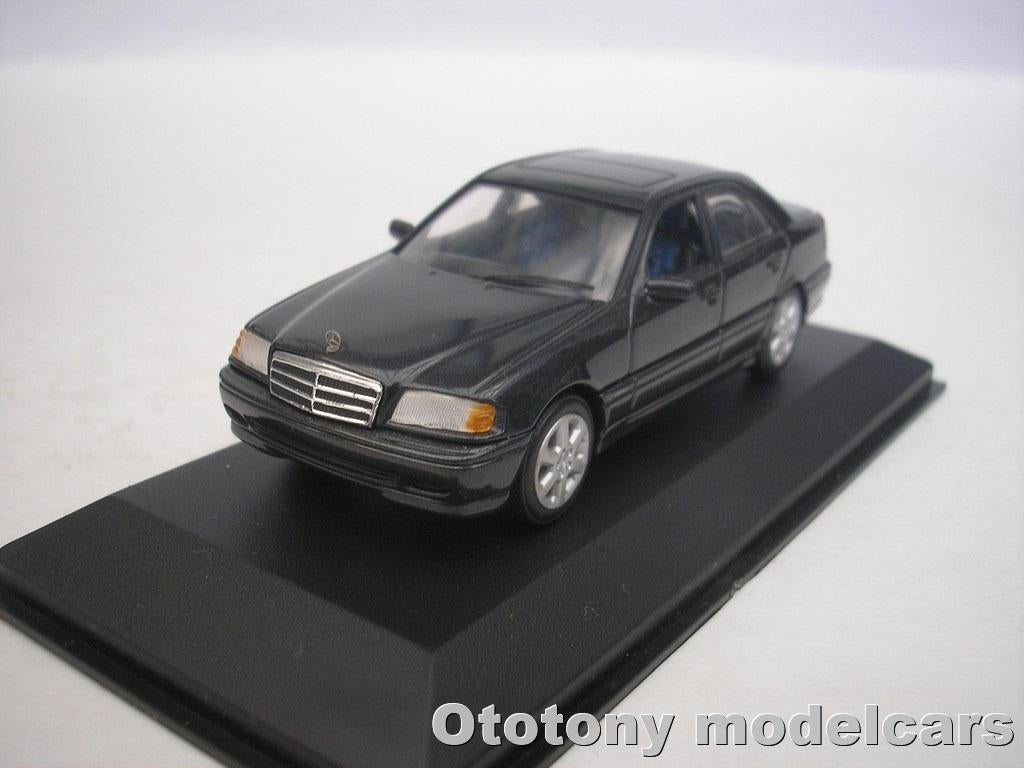 Mercedes Benz C220 Saloon 1993 Blauwzwart 1/43 Minichamps, Ophalen of Verzenden, Nieuw, Auto, MiniChamps