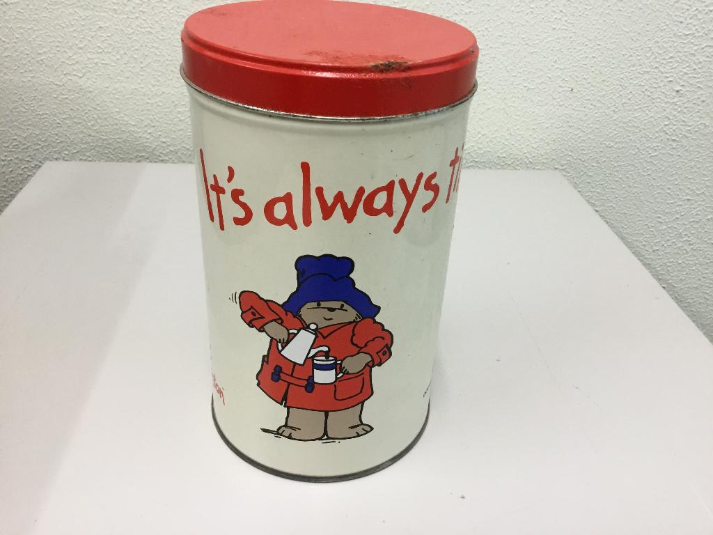 Blik Beertje Paddington, Verzamelen, Blikken, Ophalen of Verzenden, Gebruikt, Overige, Douwe Egberts