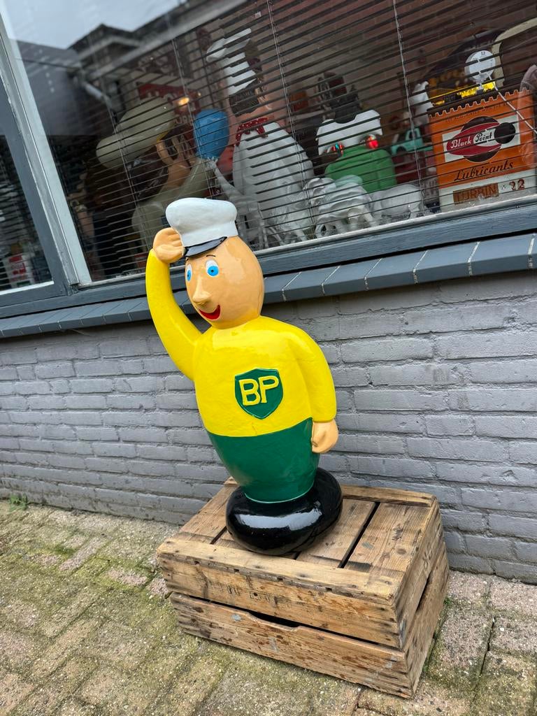 Vintage BP Mascotte Beeld - Garage Decoratie, Ophalen, Reclamebord, Gebruikt, .