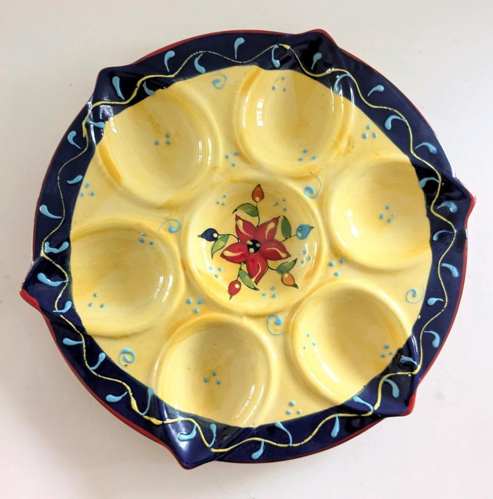 Paas bord voor 6 eieren/ Ei serveerschaal/ Ei bord, Ophalen of Verzenden