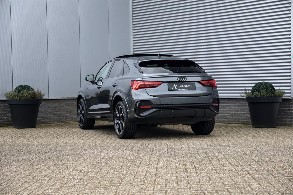 Audi Q3 Sportback 45 TFSI e S-Line Pano|360Cam|Trekh|Elek.st, Gebruikt, Zwart, Overige brandstoffen, Adaptive Cruise Control