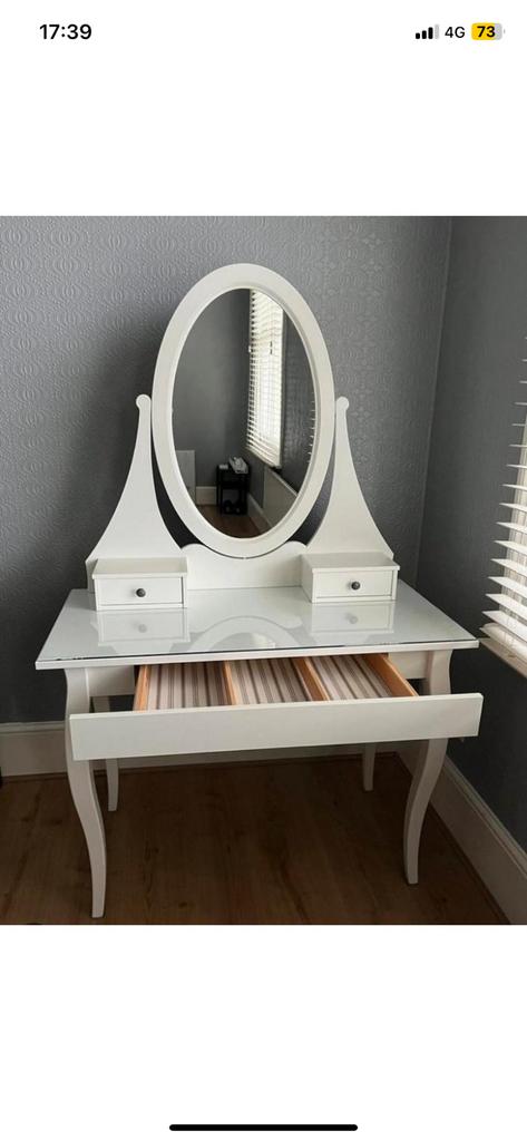 Ikea Hemnes kaptafel makeup tafel zgan, Ophalen, Zo goed als nieuw, 50 tot 100 cm, Minder dan 100 cm