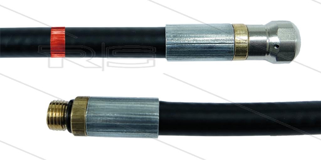 Zwarte Rioolslang 40m met Voorgeboorde Nozzle, Verzenden