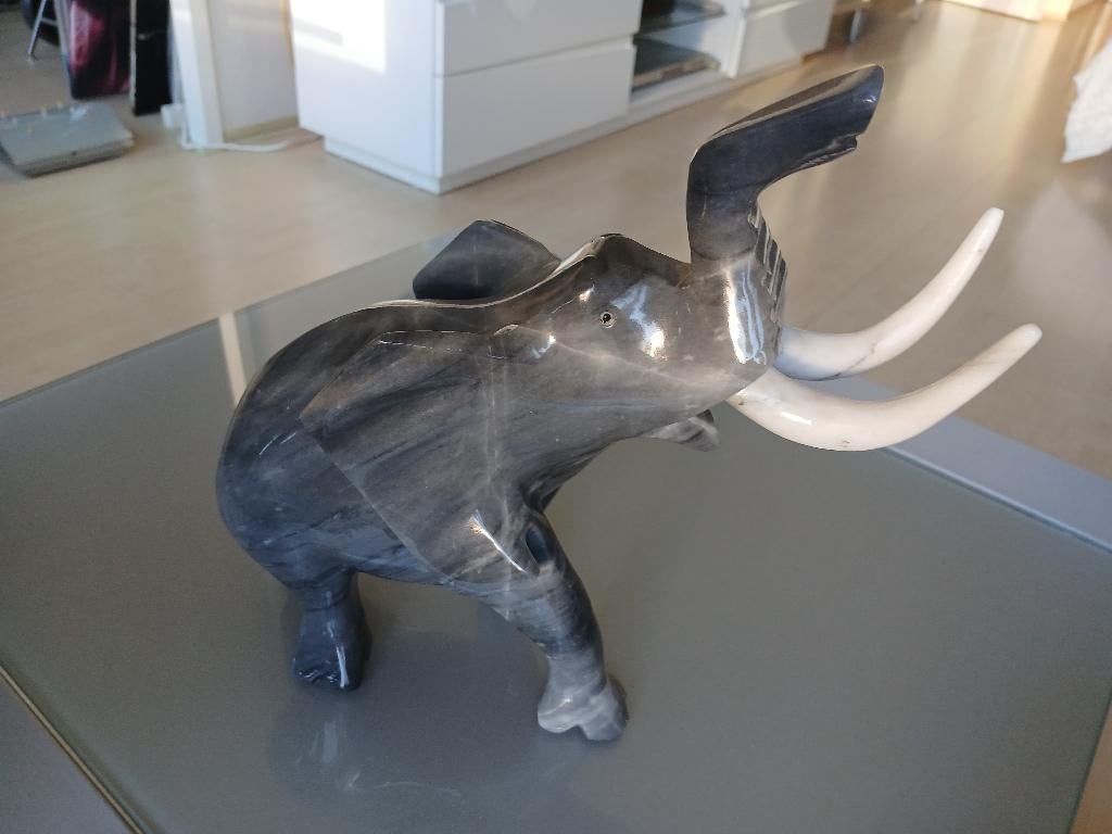 Olifant onyx groot, Verzamelen, Beelden en Beeldjes, Ophalen, Gebruikt, Dier