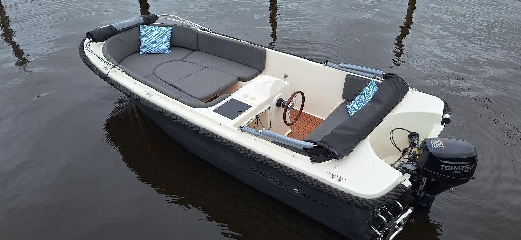 ADMIRAL 480 XL WEEKENDER / KAMPEERSLOEP | 10pk 4T | NWSTAAT., Ophalen, Tot 10 pk, Zo goed als nieuw, 3 tot 6 meter