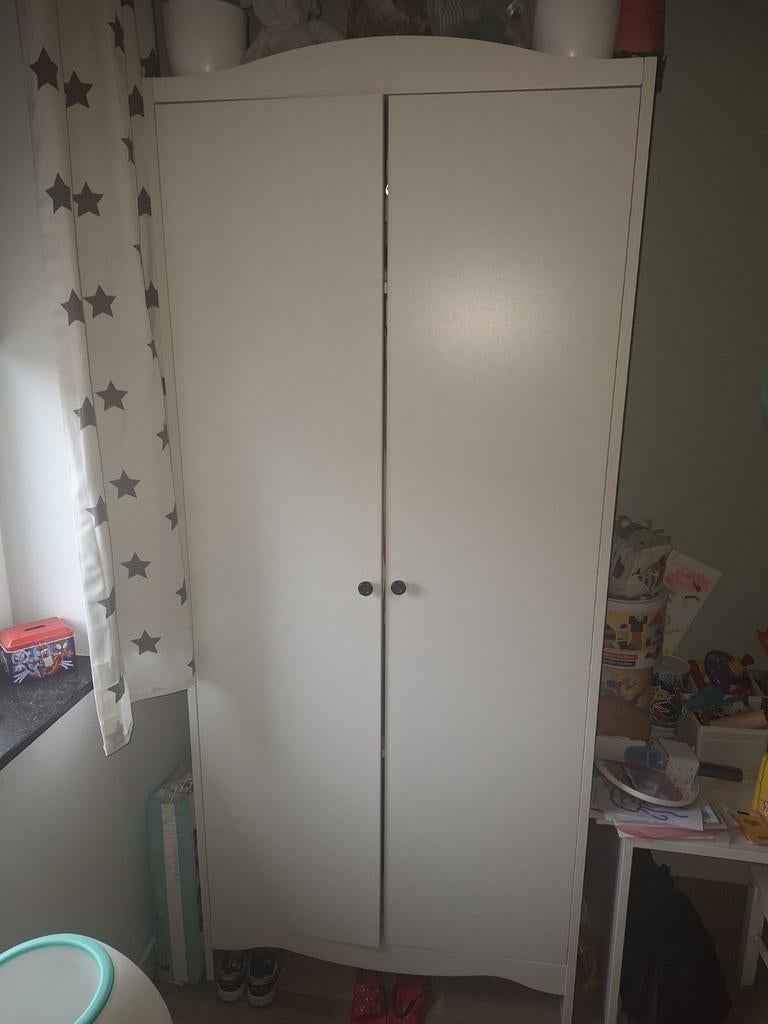 IKEA SMÅGÖRA Kledingkast wit 80x50x187 cm, Ophalen, Gebruikt, Kast, 105 cm of meer
