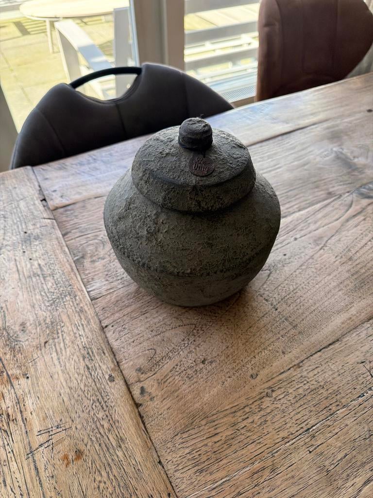 Stenen pot met deksel, Ophalen, Gebruikt, Landelijk, Grijs